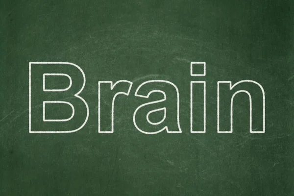 Healthcare concept: Brain on chalkboard background — Stock Photo, Image