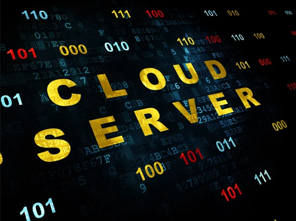 Σύννεφο τεχνολογία έννοια: Cloud Server σε ψηφιακό φόντο — Φωτογραφία Αρχείου