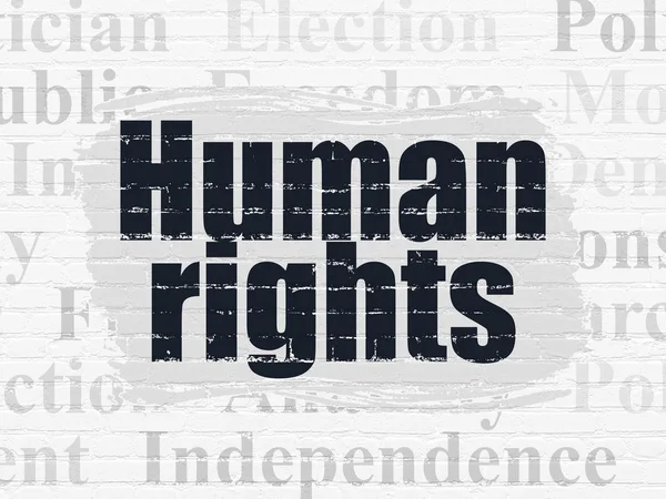 Conceito de política: Direitos humanos no fundo da parede — Fotografia de Stock