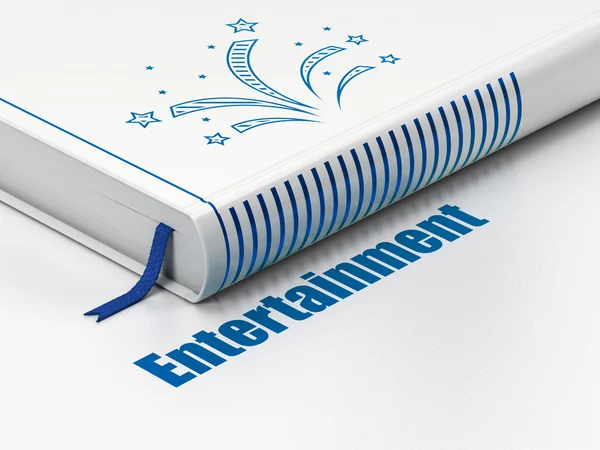 Entertainment, concept: book Fireworks, Entertainment on white background — Stock Photo, Image