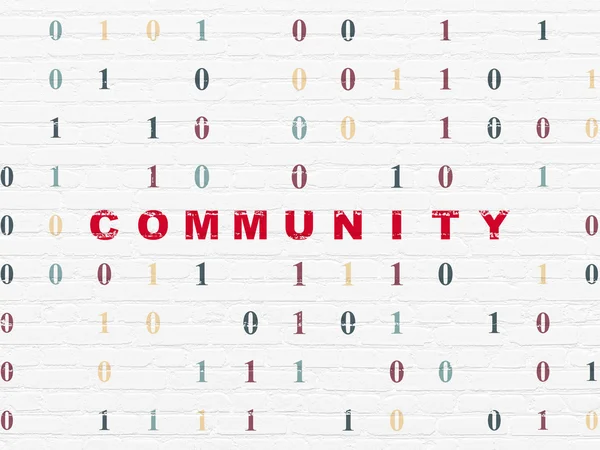 Social media concept: Community on wall background — Stock Photo, Image