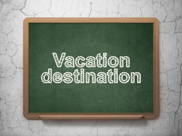 Vacation concept: Vacation Destination on chalkboard background — Stock fotografie