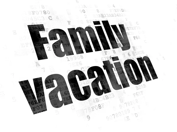 Έννοια του τουρισμού: οικογενειακές διακοπές σε ψηφιακό φόντο — Φωτογραφία Αρχείου