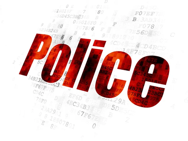 Concepto de ley: Policía sobre fondo digital — Foto de Stock