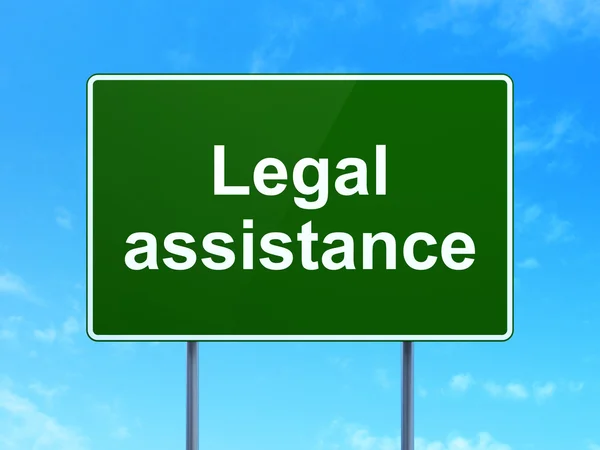 Concepto de derecho: Asistencia jurídica en el contexto de la señalización vial — Foto de Stock