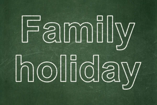 Travel concept: Family Holiday on chalkboard background — Stock Photo, Image