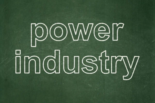 Industrin koncept: kraftindustrin på svarta tavlan bakgrund — Stockfoto