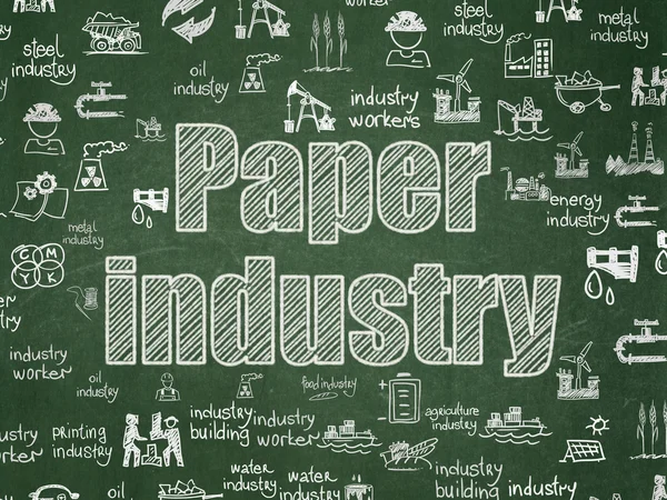 Manufacuring concept: Paper Industry on School board background — Stock Photo, Image