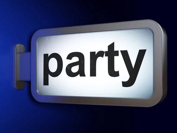 Unterhaltung, Konzept: Party auf Plakathintergrund — Stockfoto