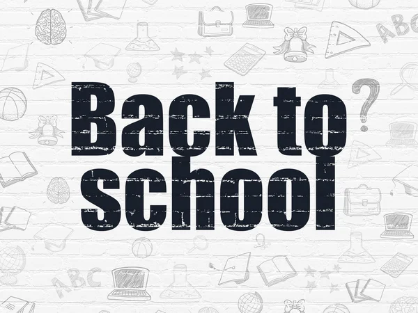 Education concept: Back to School on wall background — Stock Photo, Image