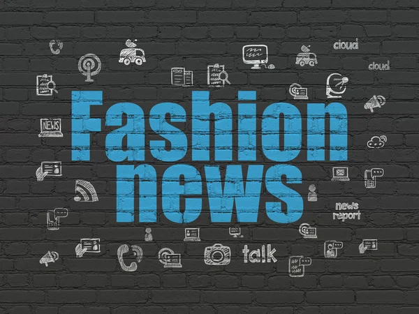 Nachrichtenkonzept: Fashion News auf Wandhintergrund — Stockfoto