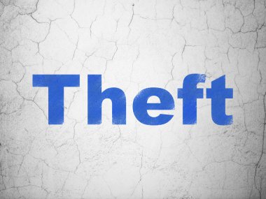 Gizlilik kavramı: hırsızlık duvar arka plan üzerinde