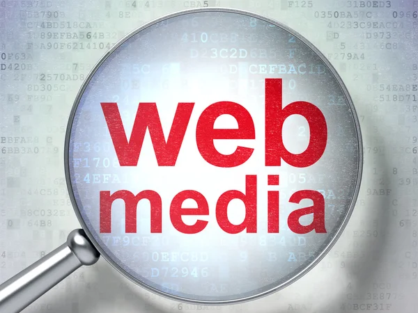 Concetto di Web design: Web Media con vetro ottico — Foto Stock