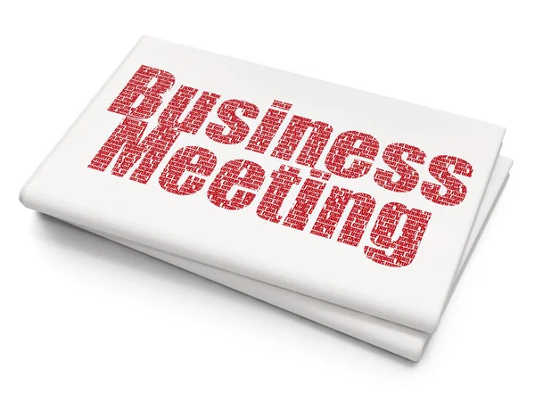 Business concept: Business Meeting su sfondo Blank Newspaper — Foto Stock