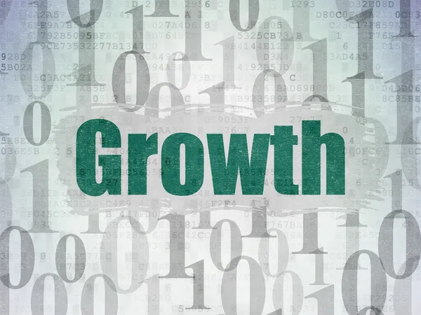 Finance concept: Growth on Digital Data Paper background — Stock Photo, Image