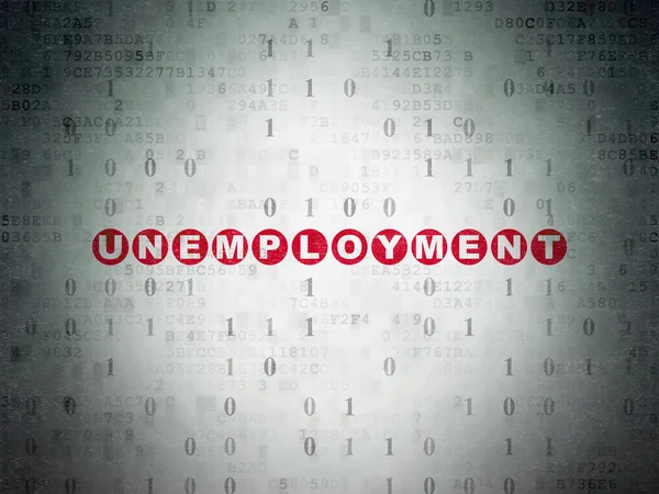 Bedrijfsconcept: werkloosheid op digitale Data-Paper achtergrond — Stockfoto