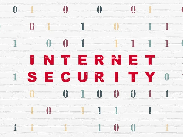 Concetto di sicurezza: Internet Sicurezza su sfondo muro — Foto Stock