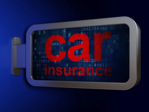 Verzekering concept: Car Insurance op billboard achtergrond — Stockfoto