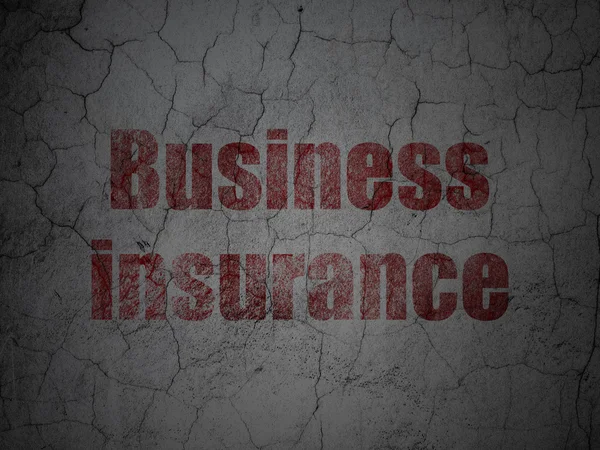 Versicherungskonzept: Firmenversicherung auf Grunge-Wand-Hintergrund — Stockfoto