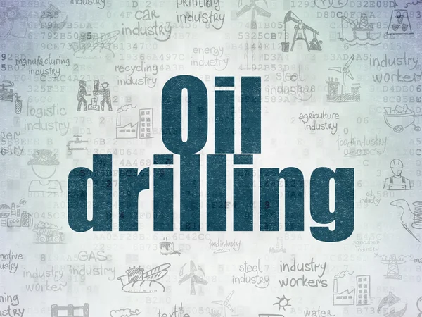 Manufacuring kavramı: dijital veri kağıt arka plan üzerinde petrol Delme
