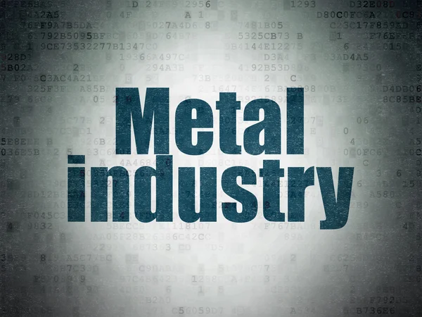 Branchenkonzept: Metallindustrie auf digitalem Datenpapier — Stockfoto