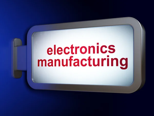 Manufacuring concept: Electronics Manufacturing on billboard background — Stock Photo, Image