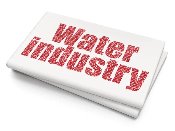 Industrie concept: water industrie op blanco kranten achtergrond — Stockfoto