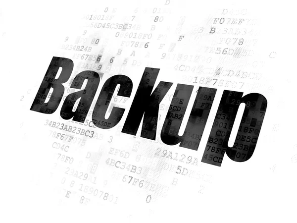 Database concept: Backup on Digital background — 图库照片