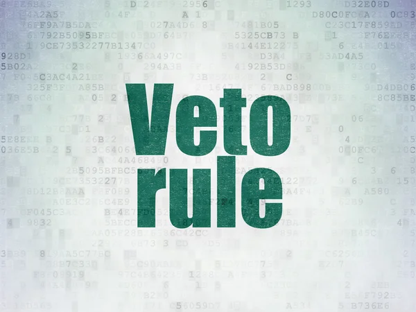 Politics concept: Veto Rule on Digital Data Paper background