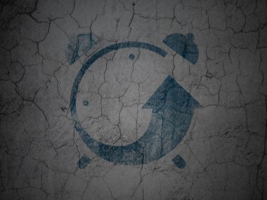 zaman çizelgesi kavramı: grunge duvar arka planda çalar saat