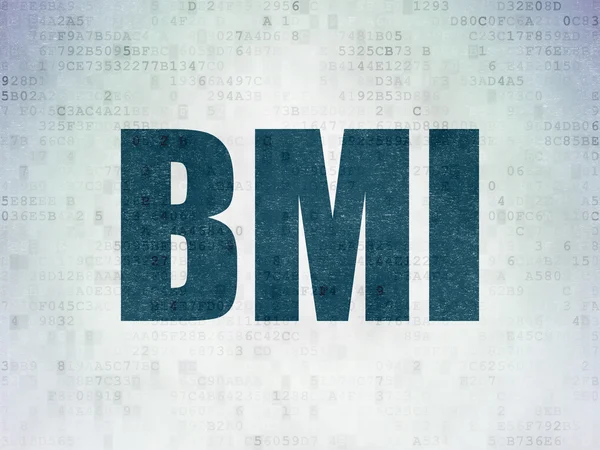 医療の概念: デジタル データ用紙の背景の Bmi — ストック写真