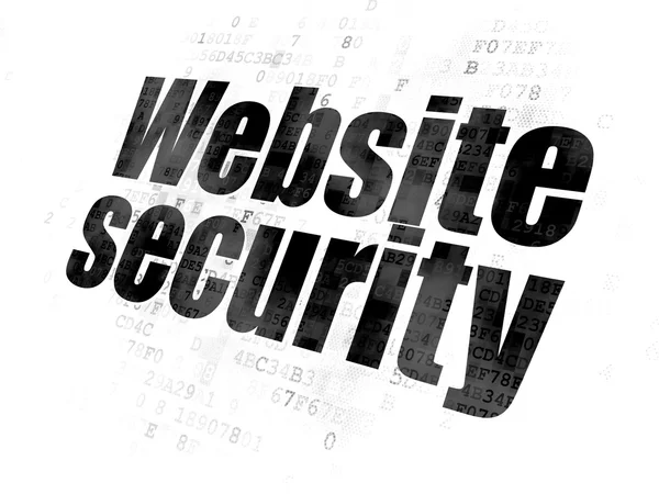 Web ontwerpconcept: de veiligheid van de Website op digitale achtergrond — Stockfoto