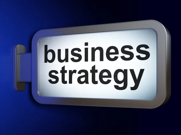 Концепція бізнесу: бізнес-стратегія на фоні білборду — стокове фото