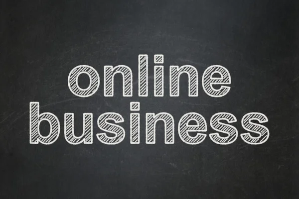 Geschäftskonzept: Online-Geschäft auf Kreidetafel — Stockfoto