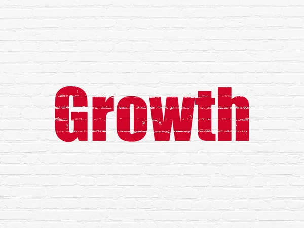 Business concept: Growth on wall background — Stock Photo, Image