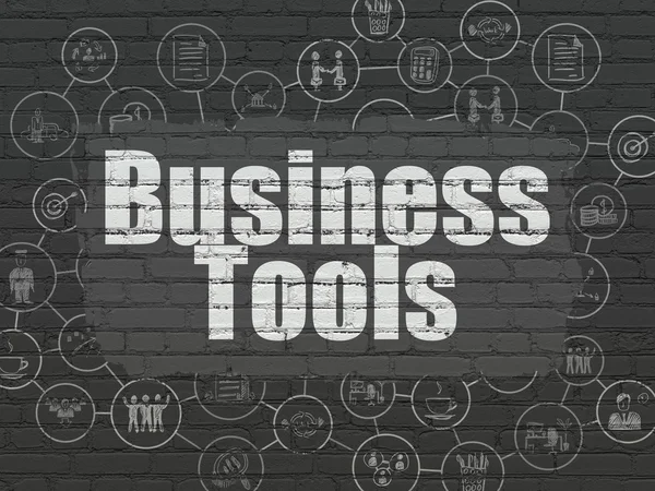 Concetto di finanza: Business Tools sullo sfondo della parete — Foto Stock