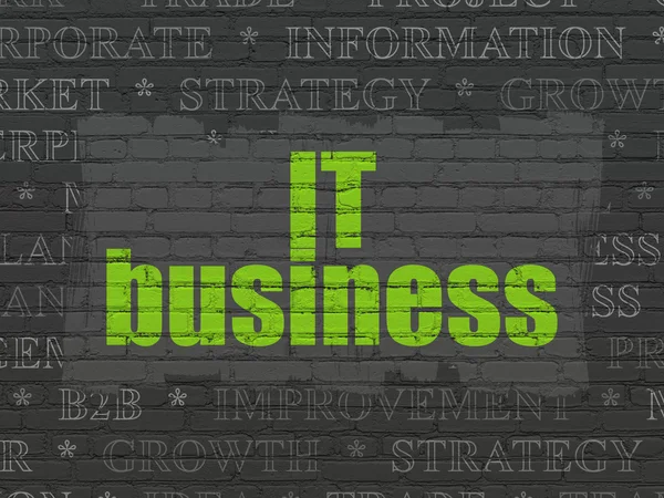 Concetto di finanza: IT Business on wall background — Foto Stock