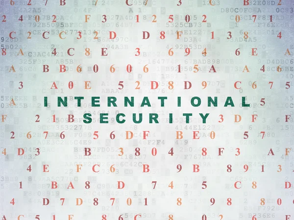 Concept de sécurité : International Security on Digital Data Paper background — Photo