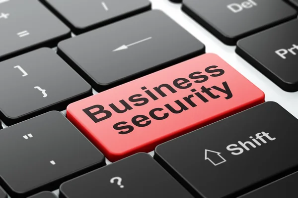 Concept de confidentialité : Business Security sur fond de clavier d'ordinateur — Photo