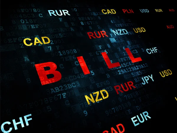 Valuta-konceptet: Bill på Digital bakgrund — Stockfoto