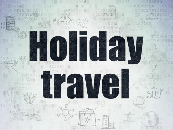 Conceito de férias: Holiday Travel on Digital Data Paper background — Fotografia de Stock