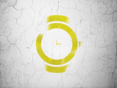 Zaman çizelgesi konsepti: Duvardaki arka planı izle