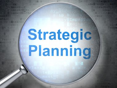 İş kavramı: stratejik planlama ile optik cam