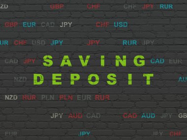 Bankacılık kavramı: mevduat duvar arka planda kaydetme