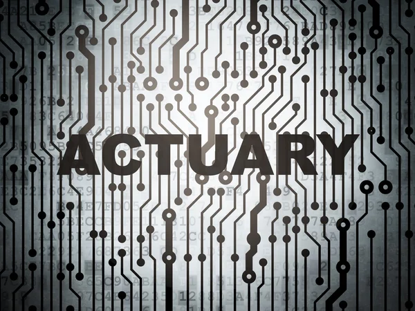 Insurance concept: circuit board with Actuary — Stock Photo, Image