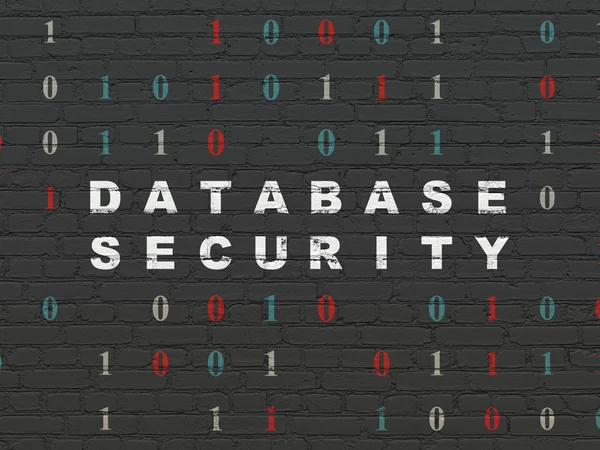 Software concept: Databasebeveiliging op muur achtergrond — Stockfoto
