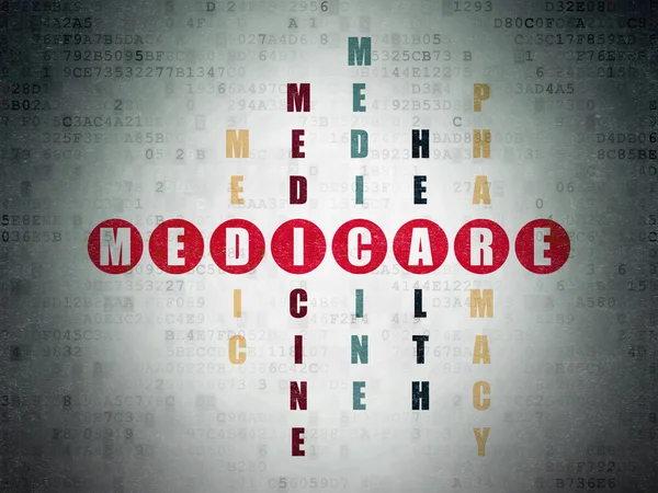 의학 개념: 크로스 워드 퍼즐에 메디케어 — 스톡 사진