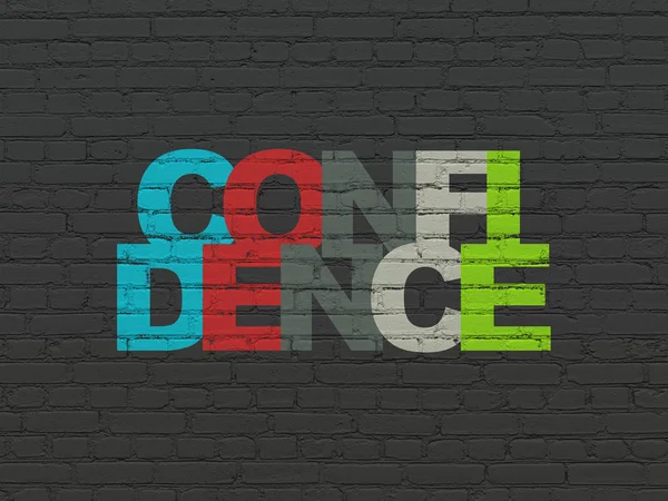 Business concept: Confidence on wall background — Stock Photo, Image