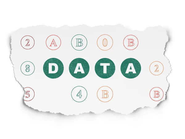 Konsep data: Data tentang Latar Belakang Kertas Rusak — Stok Foto