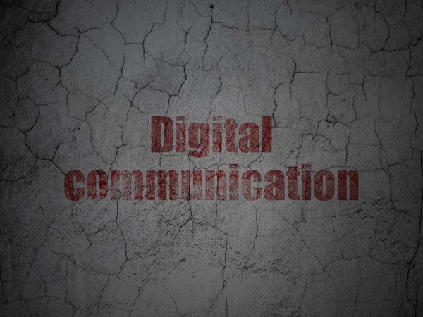 Pojęcie informacji: cyfrowa komunikacja na tle ściany grunge — Zdjęcie stockowe